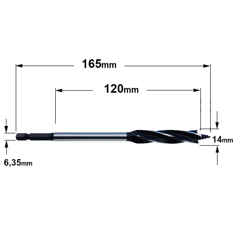 Spiraalboor,  D=14mm - GRN