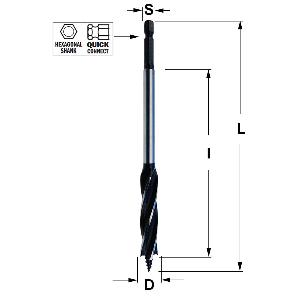 Spiraalboor,  D=15mm - GRN
