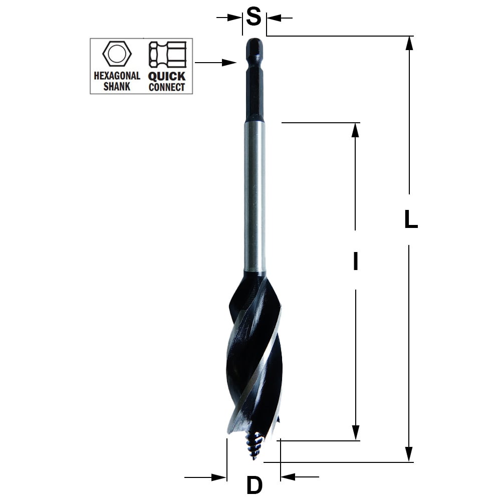 Spiraalboor,  D=22mm - GRN