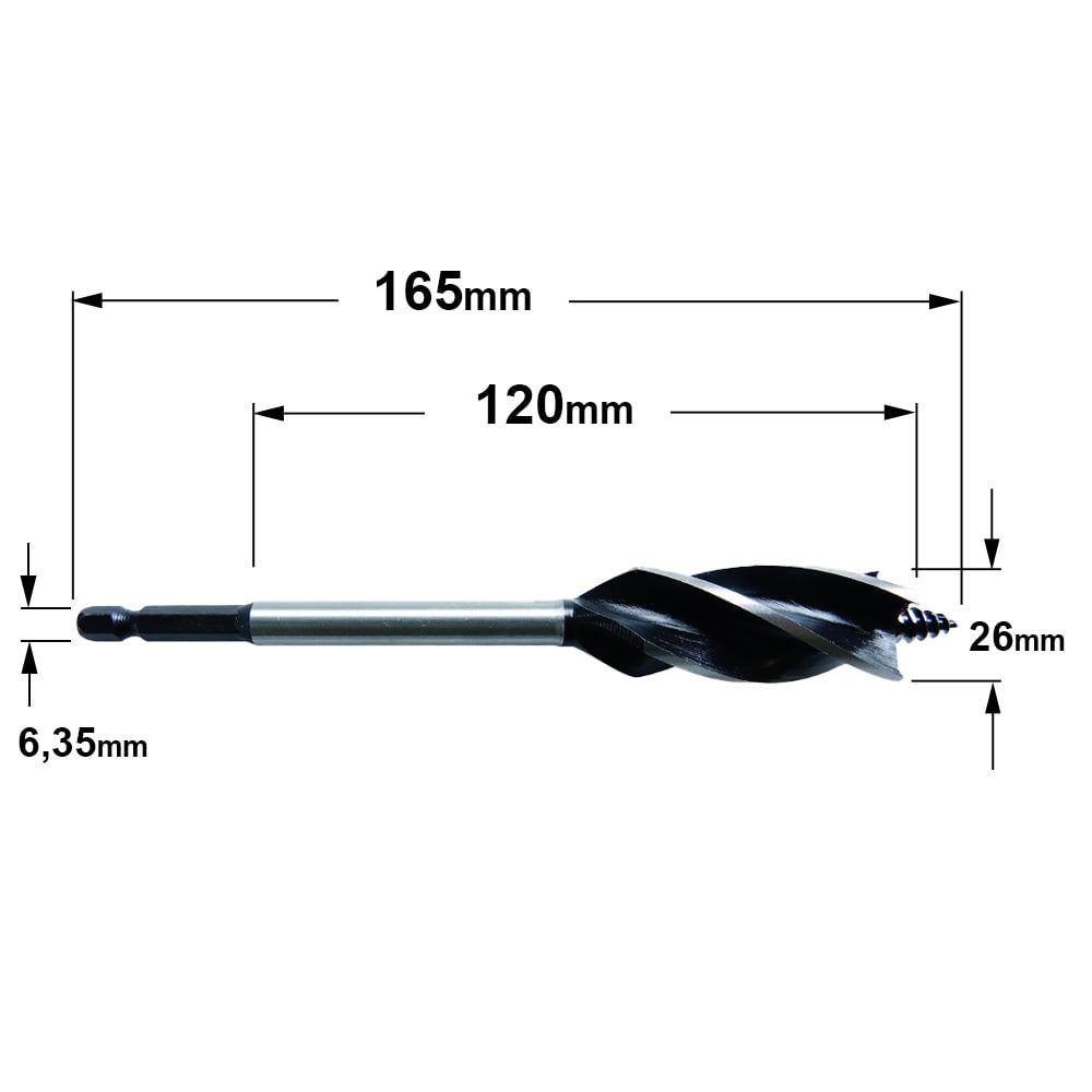 Spiraalboor,  D=26mm - GRN