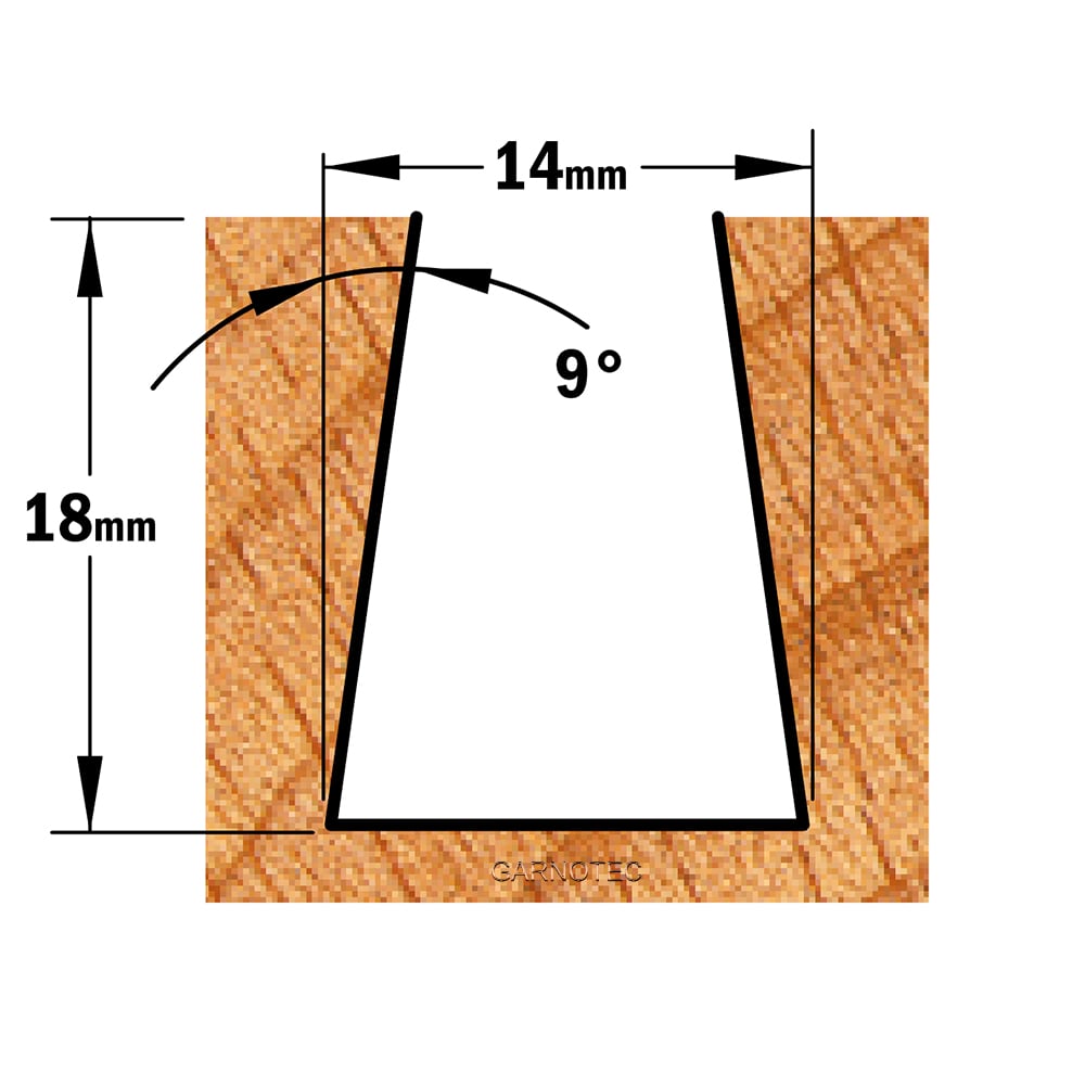 Zwaluwstaartfrees 9°, HW