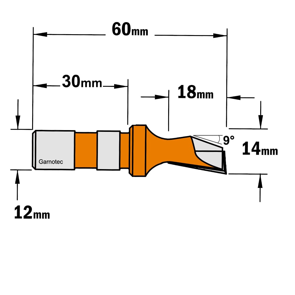 Zwaluwstaartfrees 9°, HW