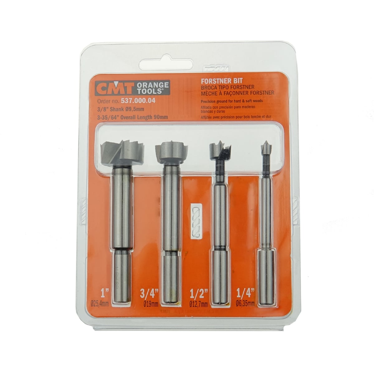 Set van 4 forstnerboren