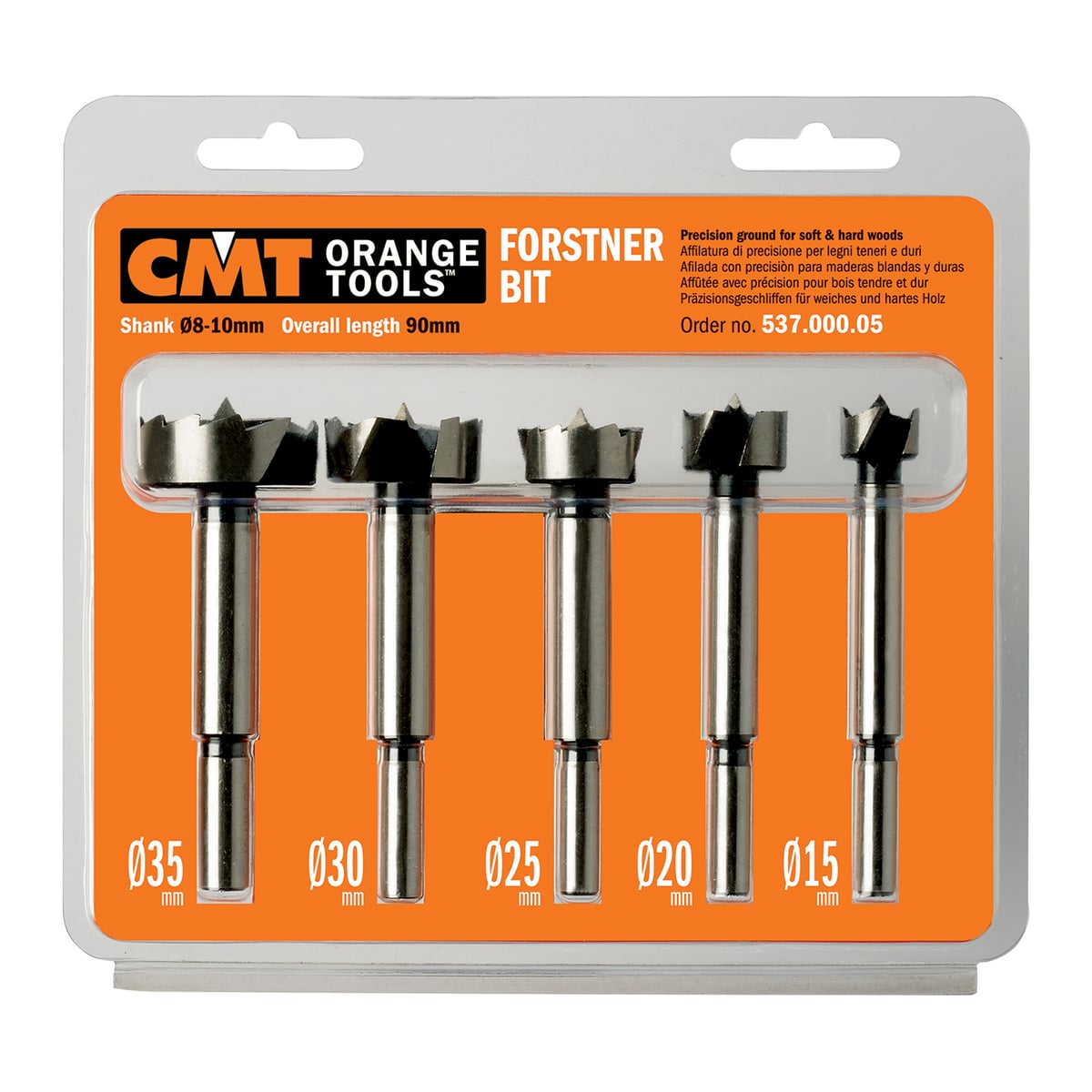 Set van 5 forstnerboren