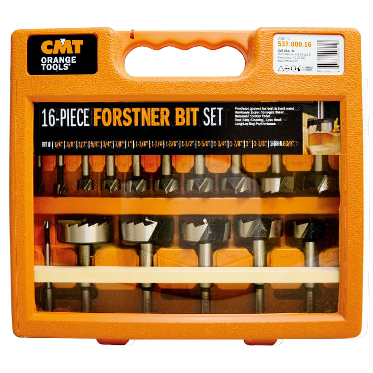 Set van 16 forstnerboren