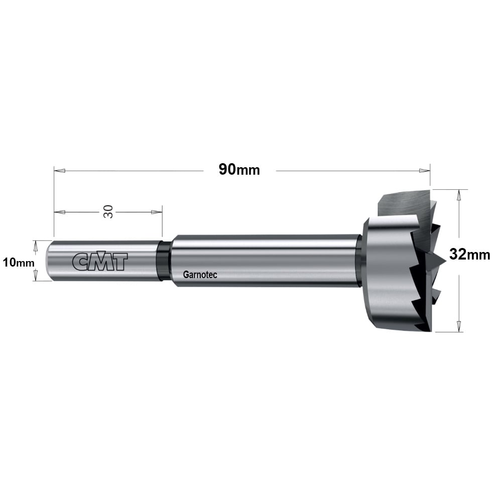 Forstnerboor, rechts
