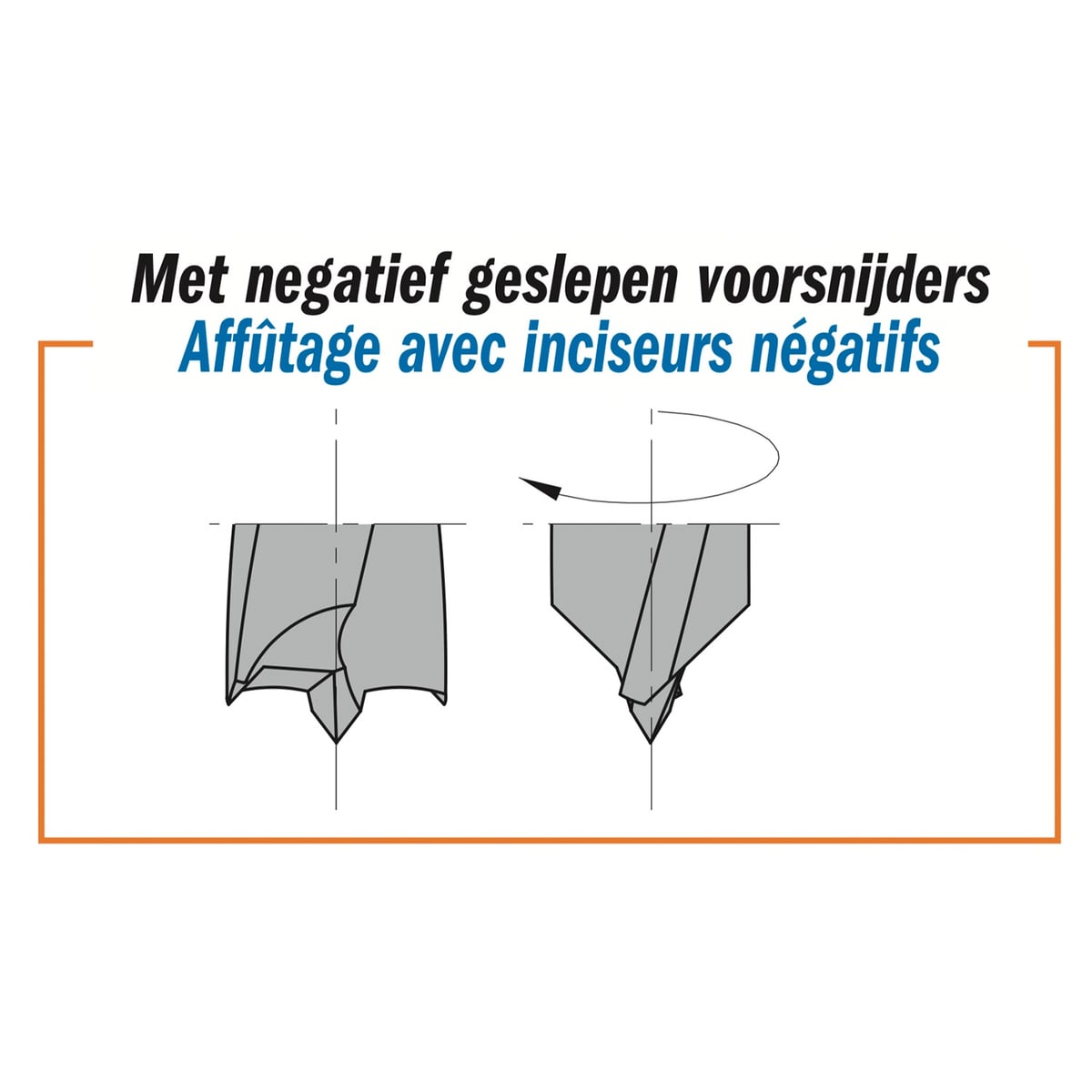 Lange drevelboor, rechts