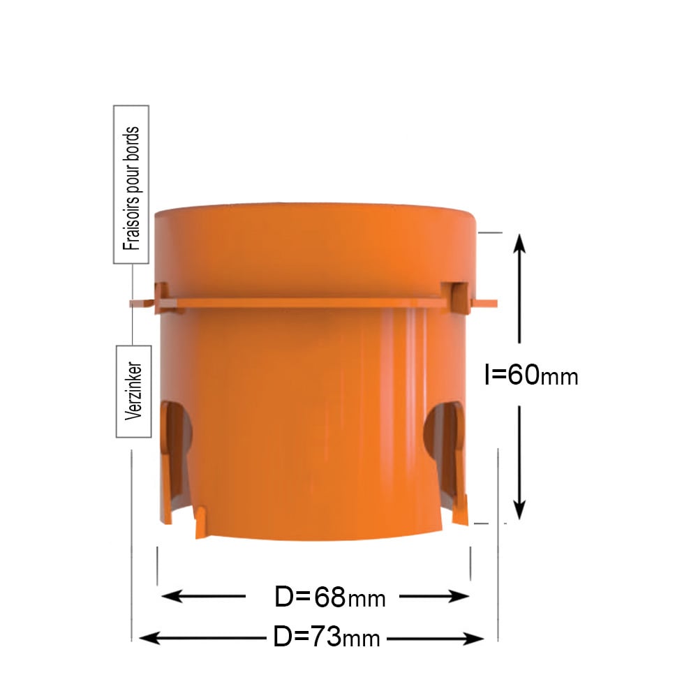 Gatzaag, Hardmetaal D=68mm - GRN