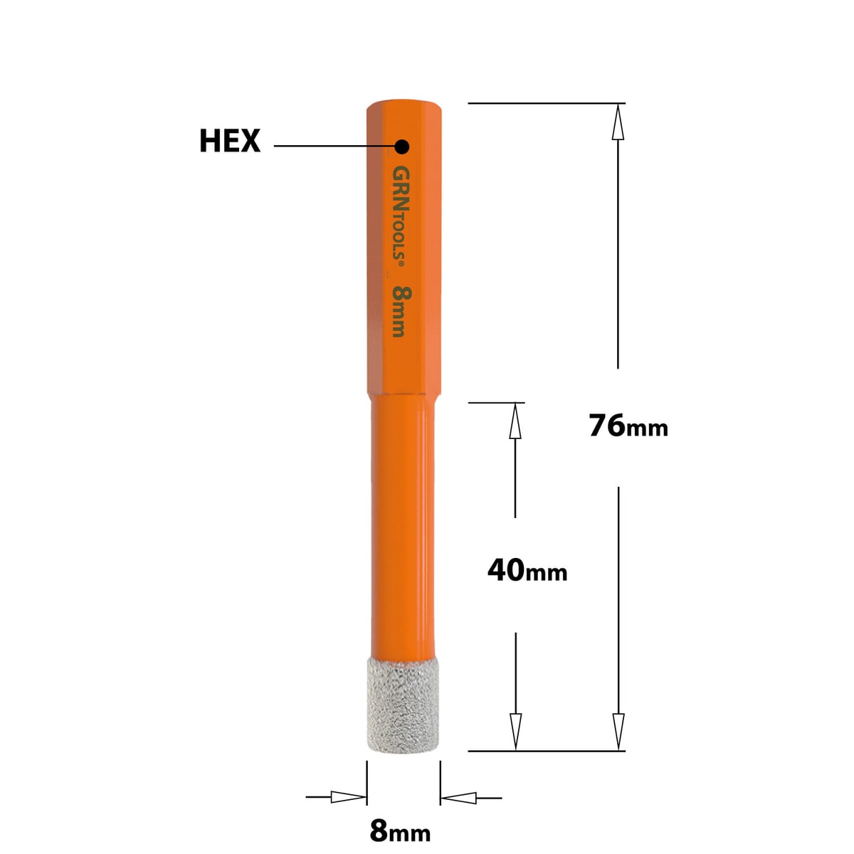 Gatzaag voor extreem harde materialen D=8mm