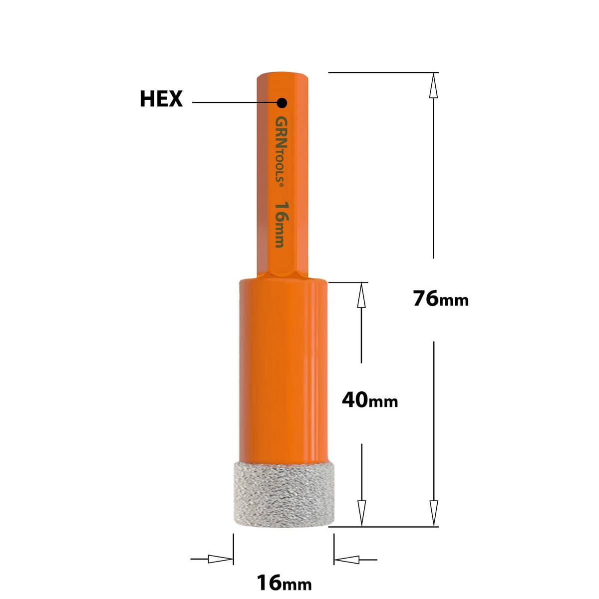 Gatzaag voor extreem harde materialen D=16mm