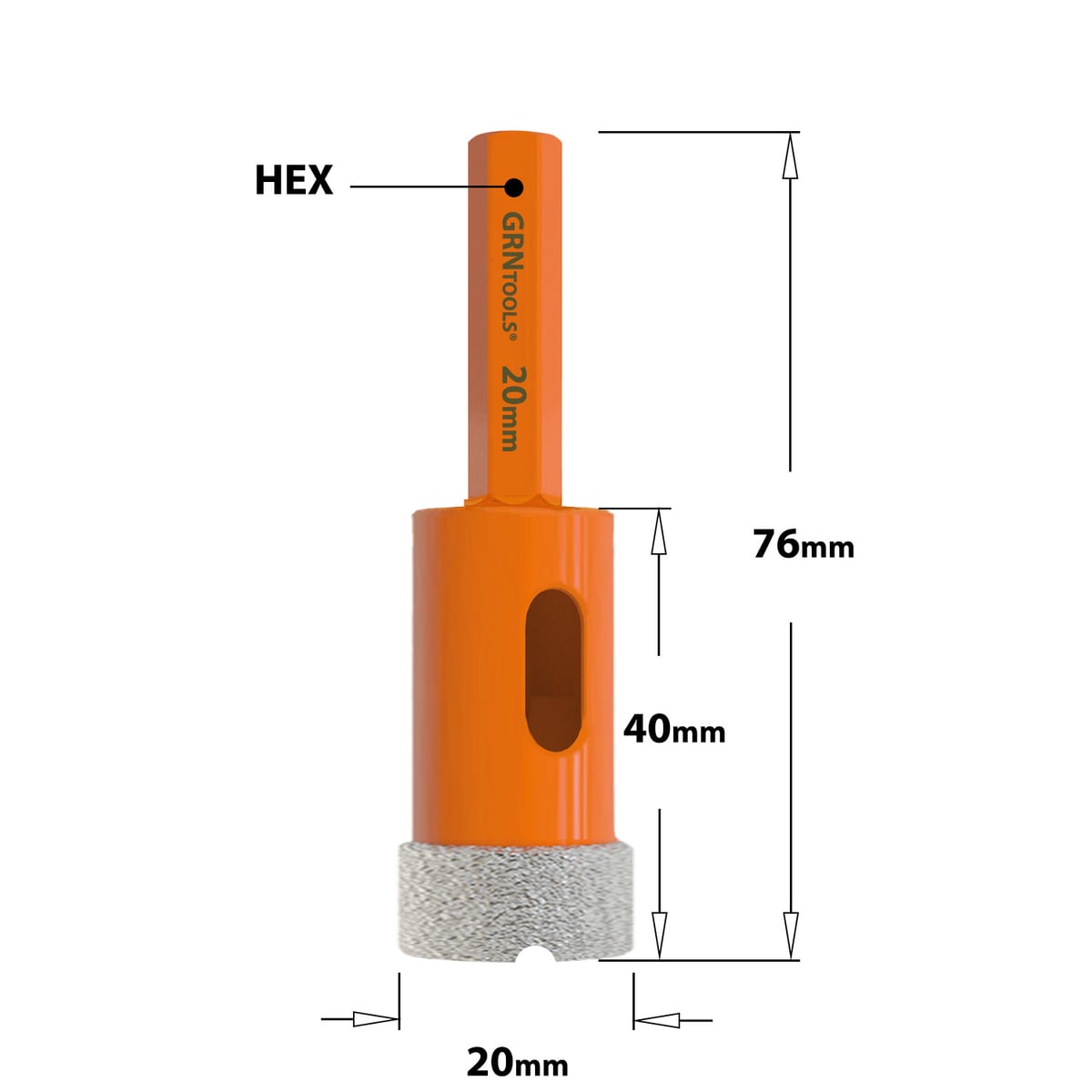 Gatzaag voor extreem harde materialen D=20mm