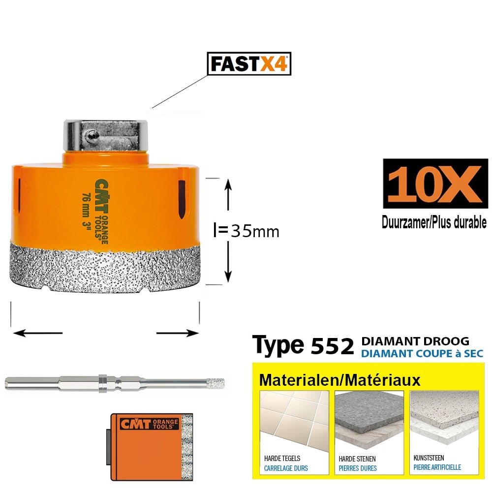 Gatzaag voor extreem harde materialen D=18mm