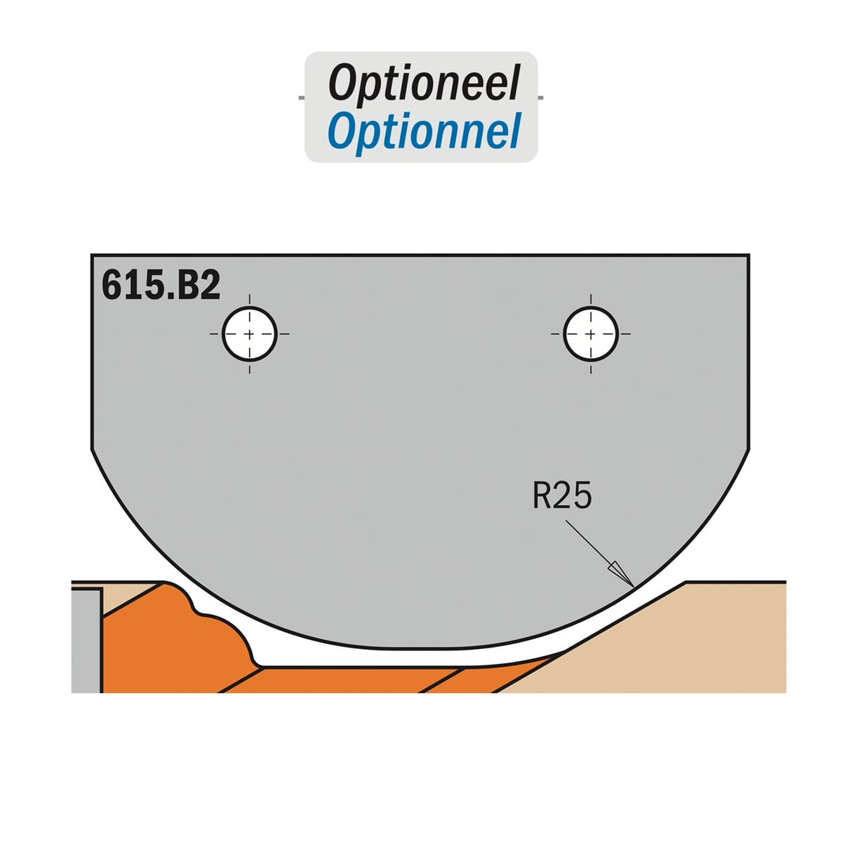 Profielmes voor profielfrees type B2