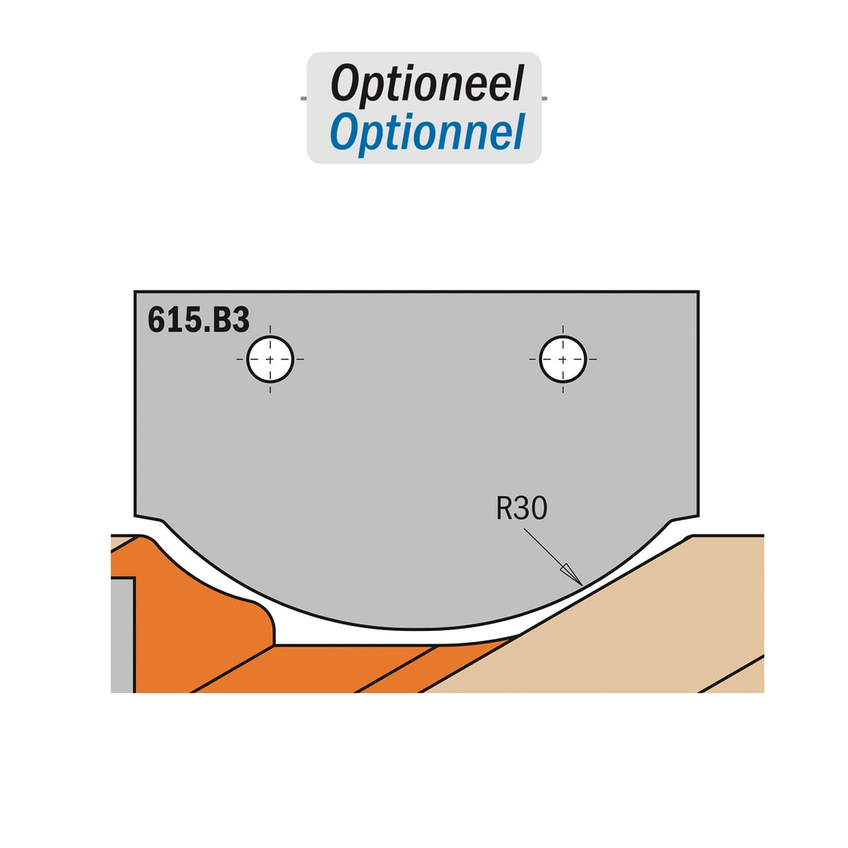 Profielmes voor profielfrees type B3