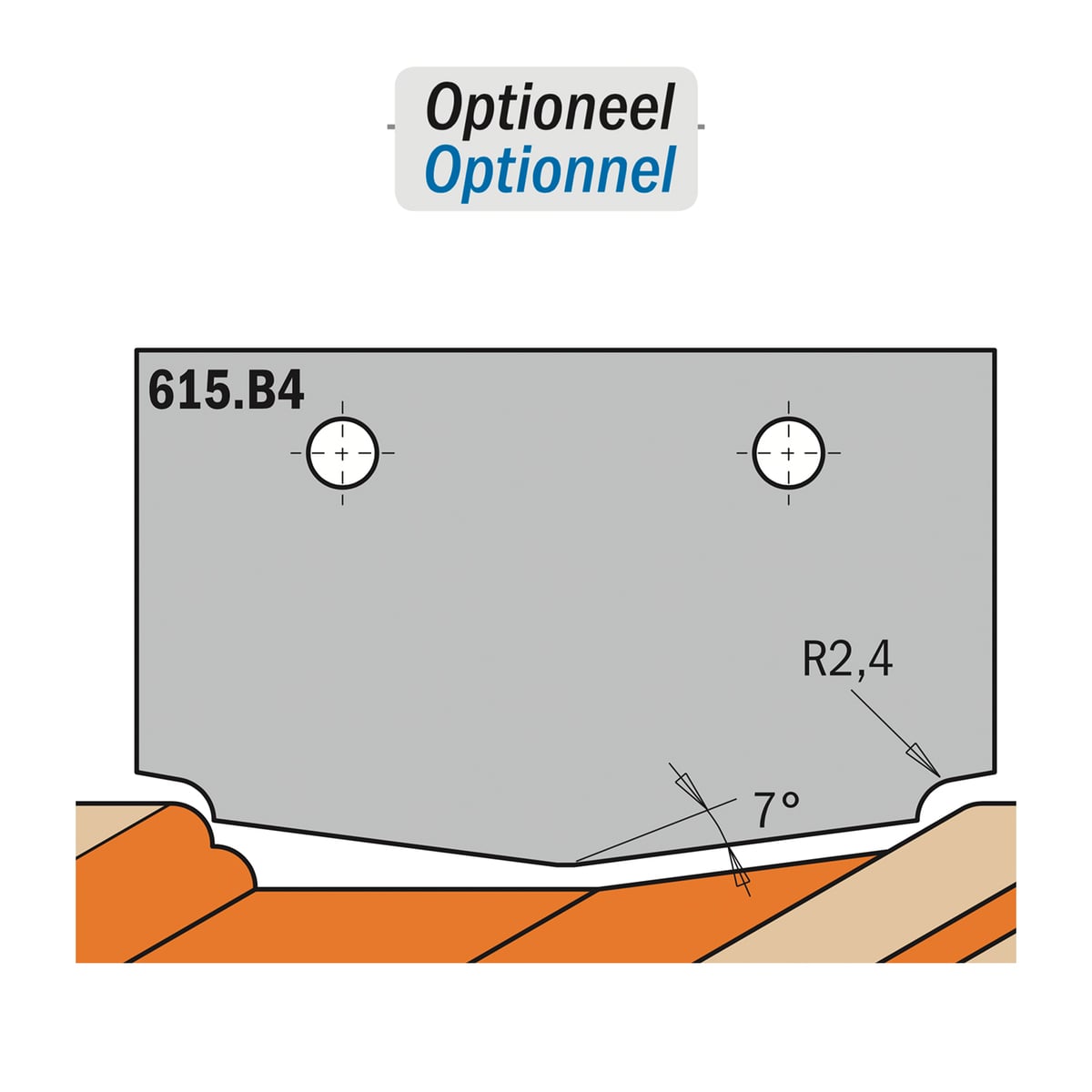 Profielmes voor profielfrees type B4