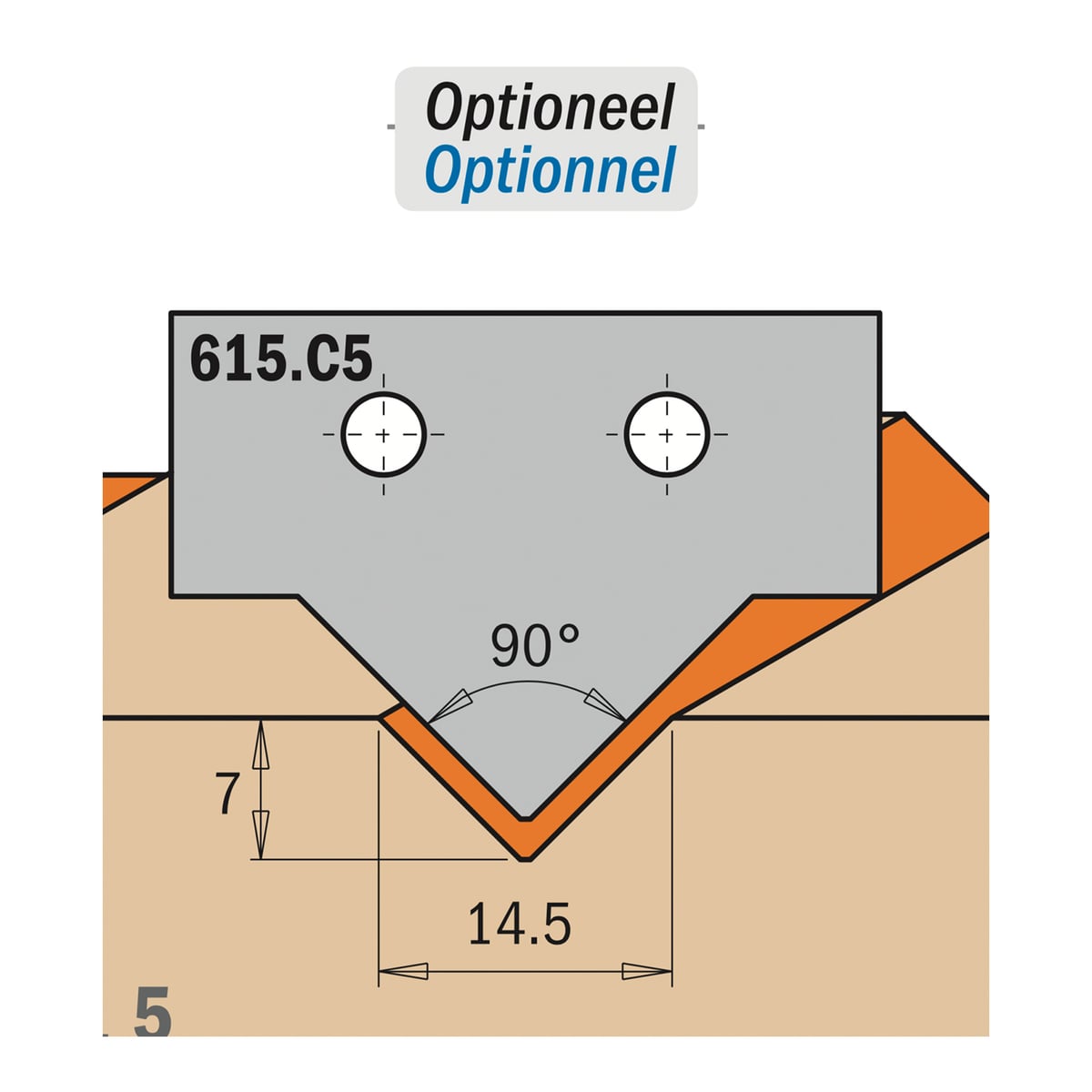 Profielmes voor profielfrees type C5