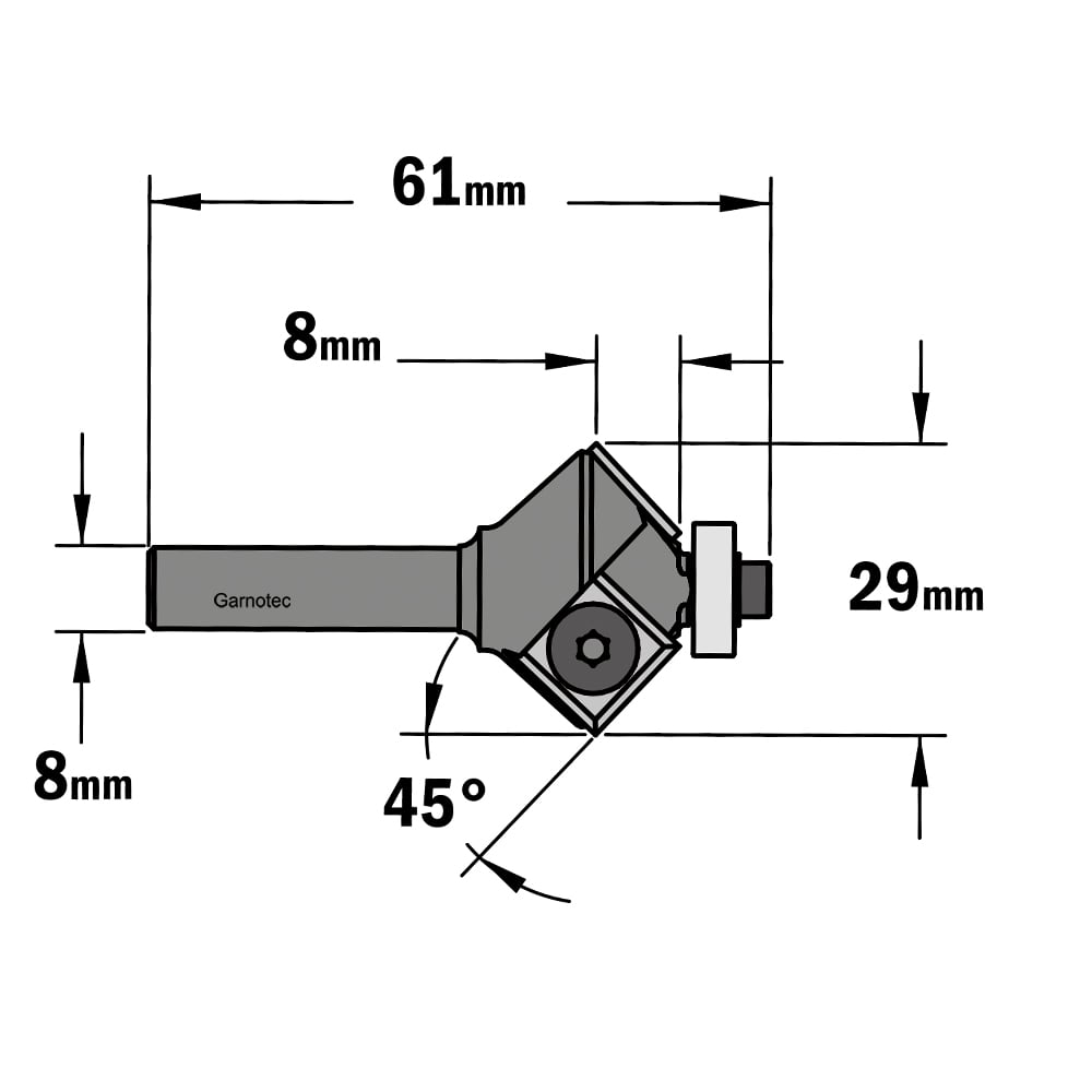 Schuine kantenfrees, HWM