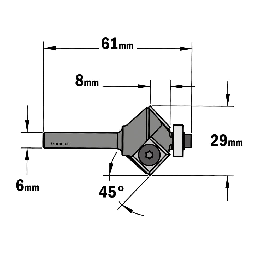 Schuine kantenfrees, HWM