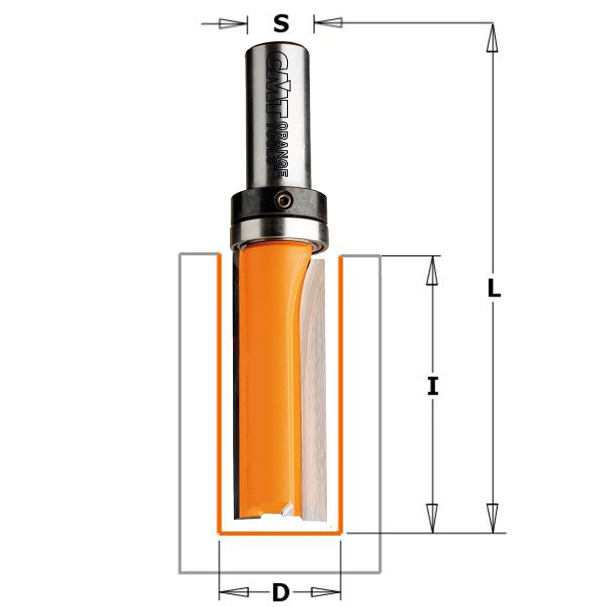 Groeffrees met kogellager, HW