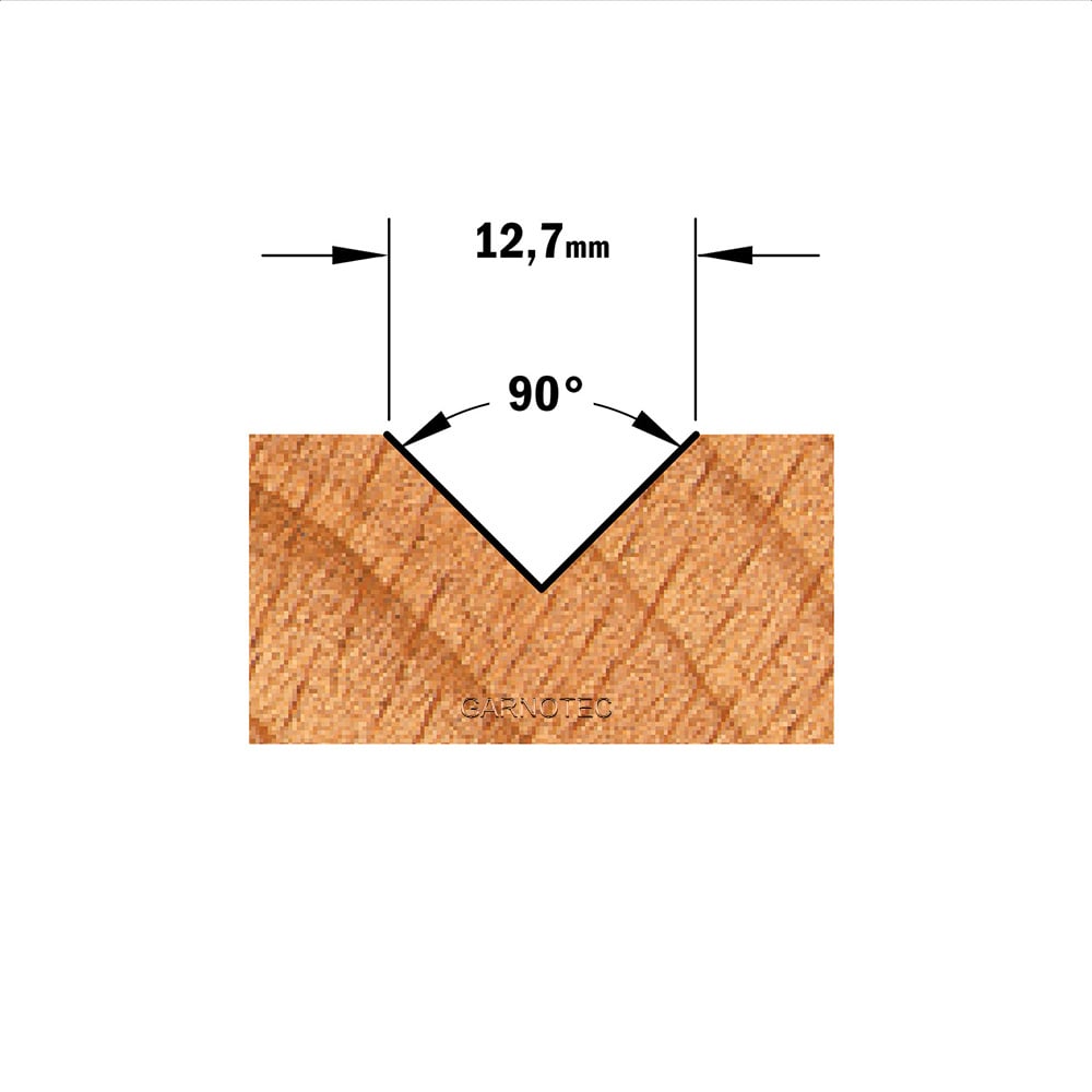 V-groef frees 90°, HW