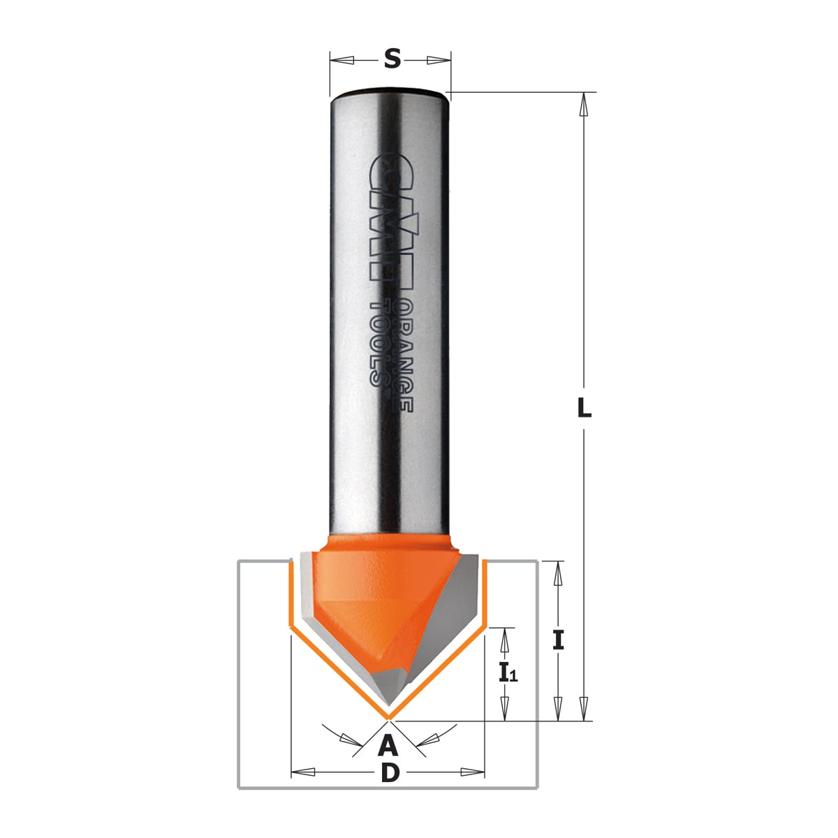 V-groef frees 90°, HW
