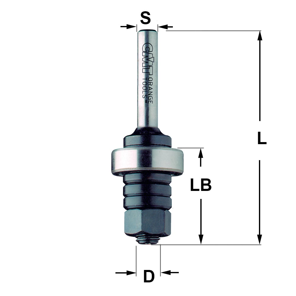 Spindel met kogellager
