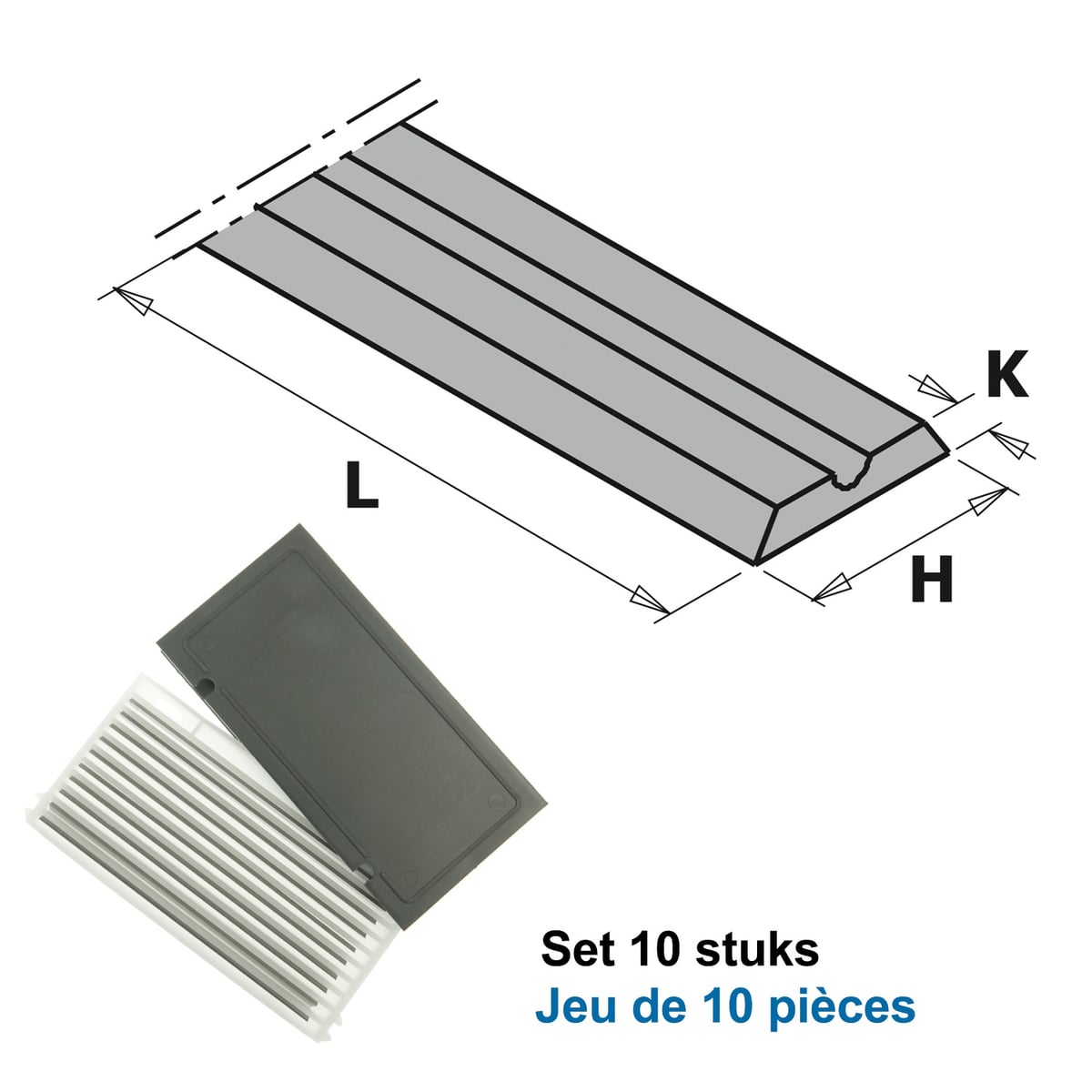 Standaard wpl reserve mes HV10 (10 stuks)