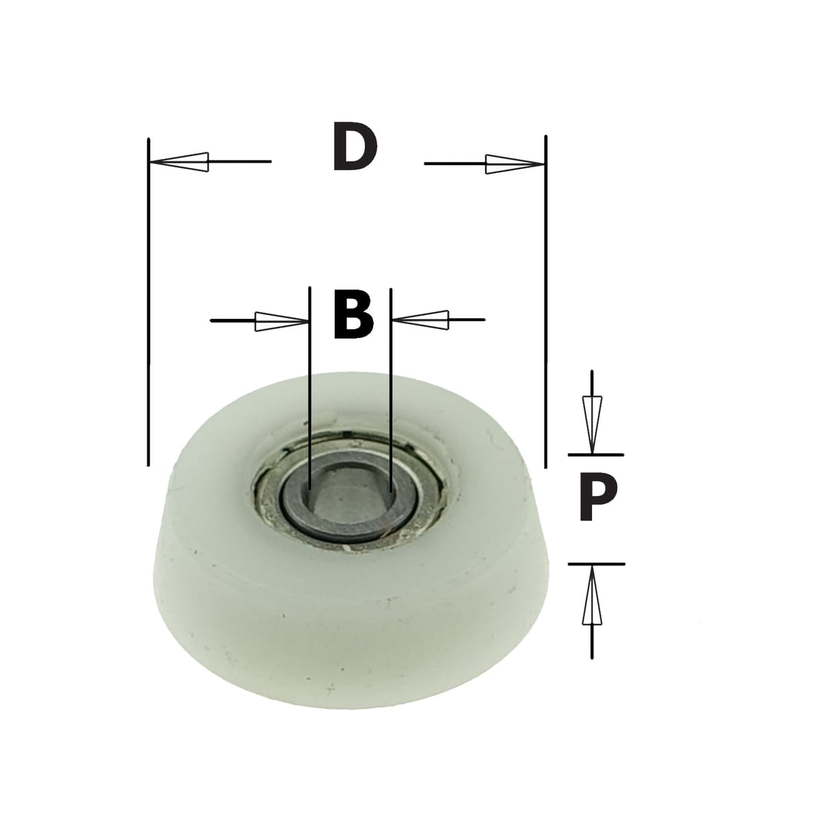 Delrin® conische kogellager