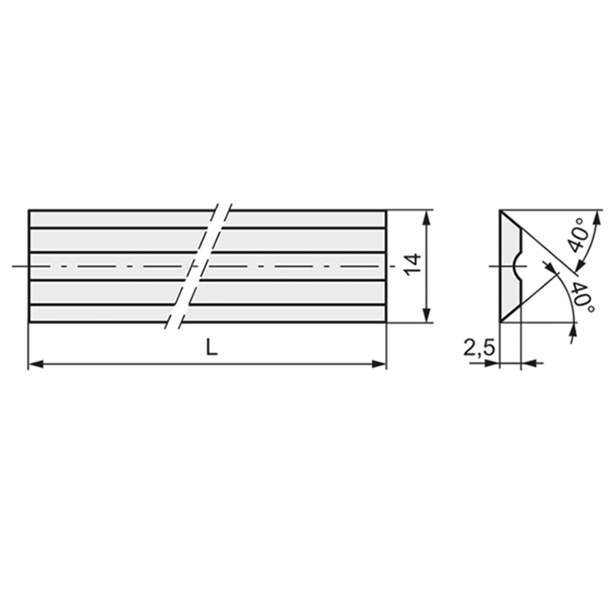 Terminus schaafmes HSS 18% 610x14,1x2,5