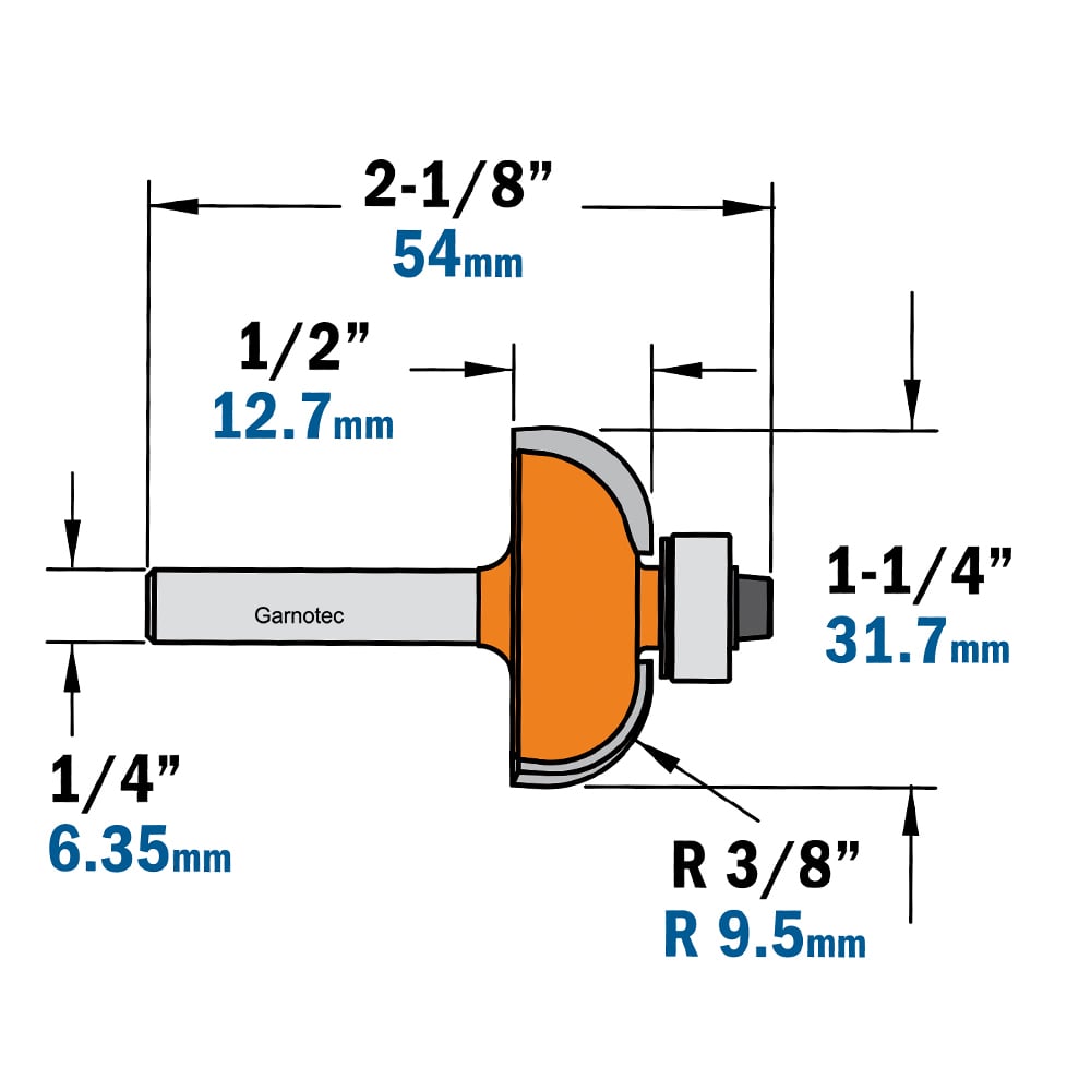 Bolle radiusfrees met kogellager, HW
