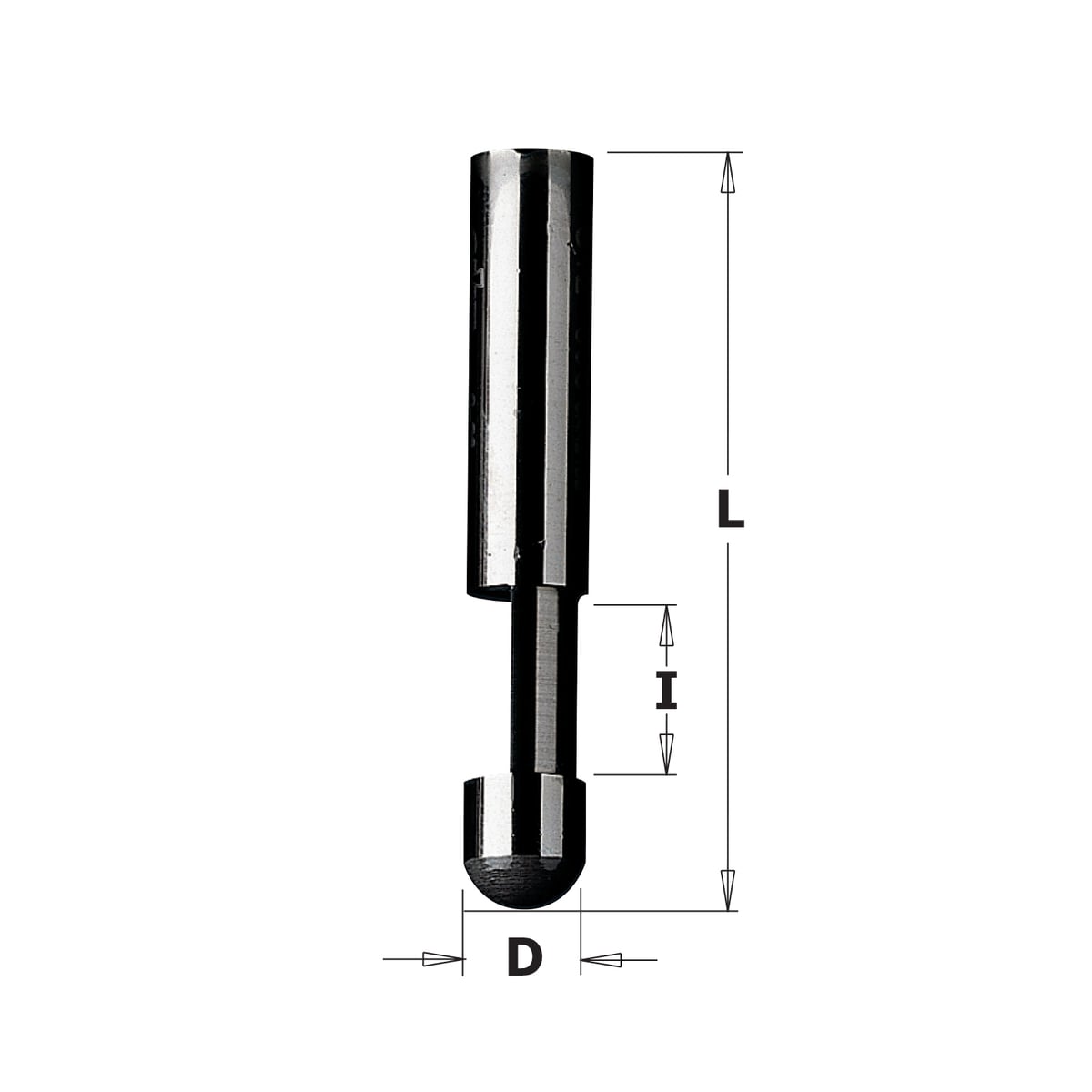 HWM-kantenfrees met geleidingspen, zonder lager