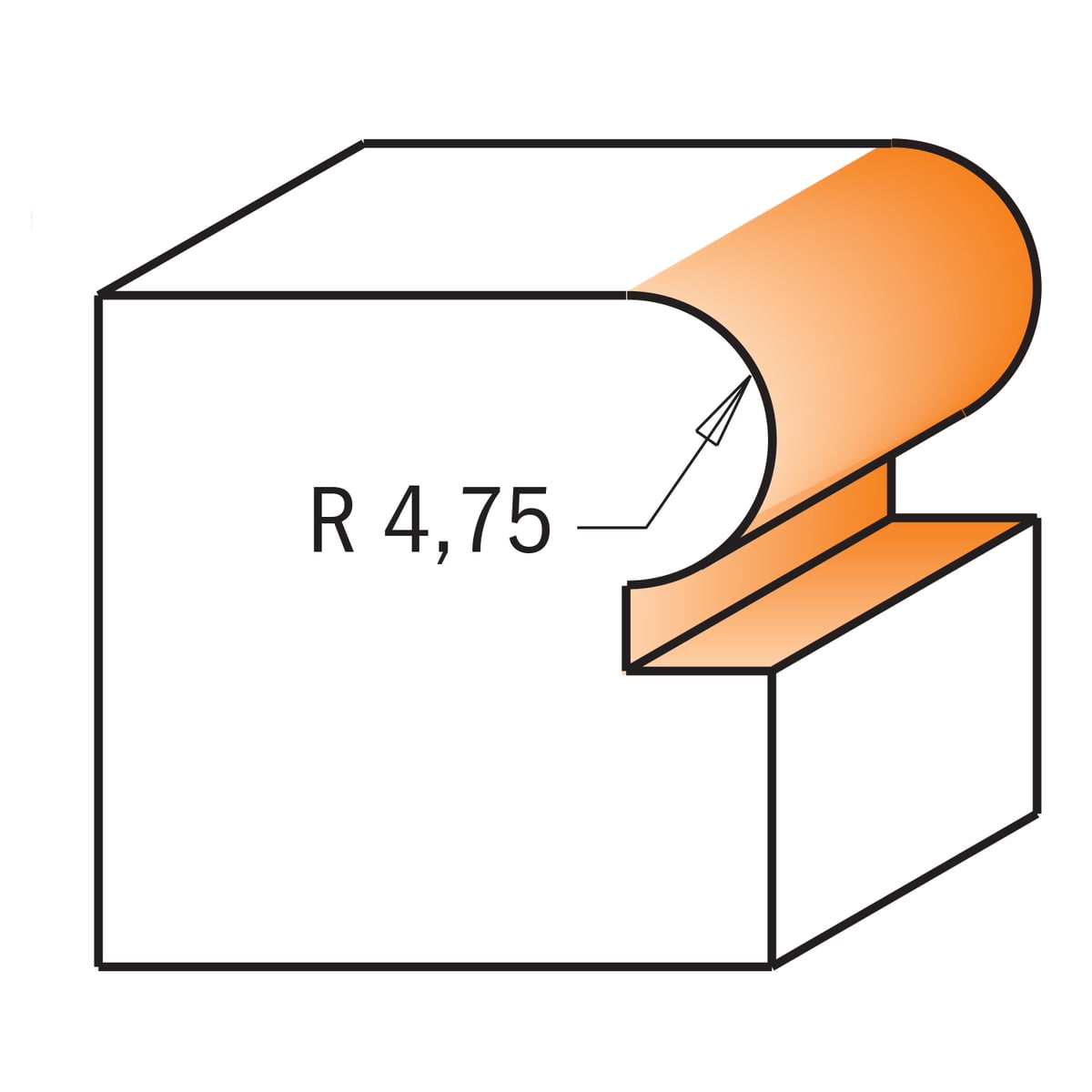 Kantenfrees met kogellager, HW