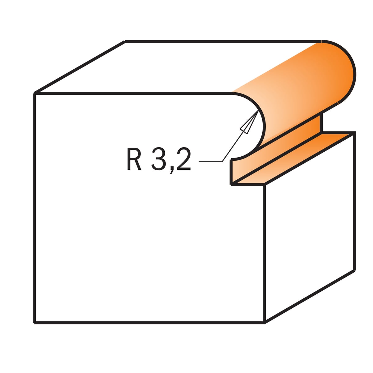 Kantenfrees met kogellager, HW