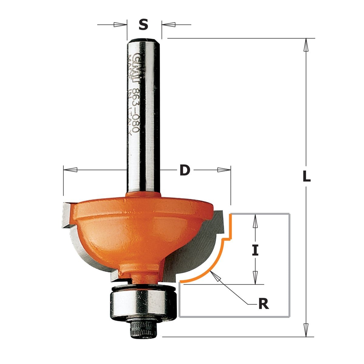 Bolle radiusfrees met kogellager, HW