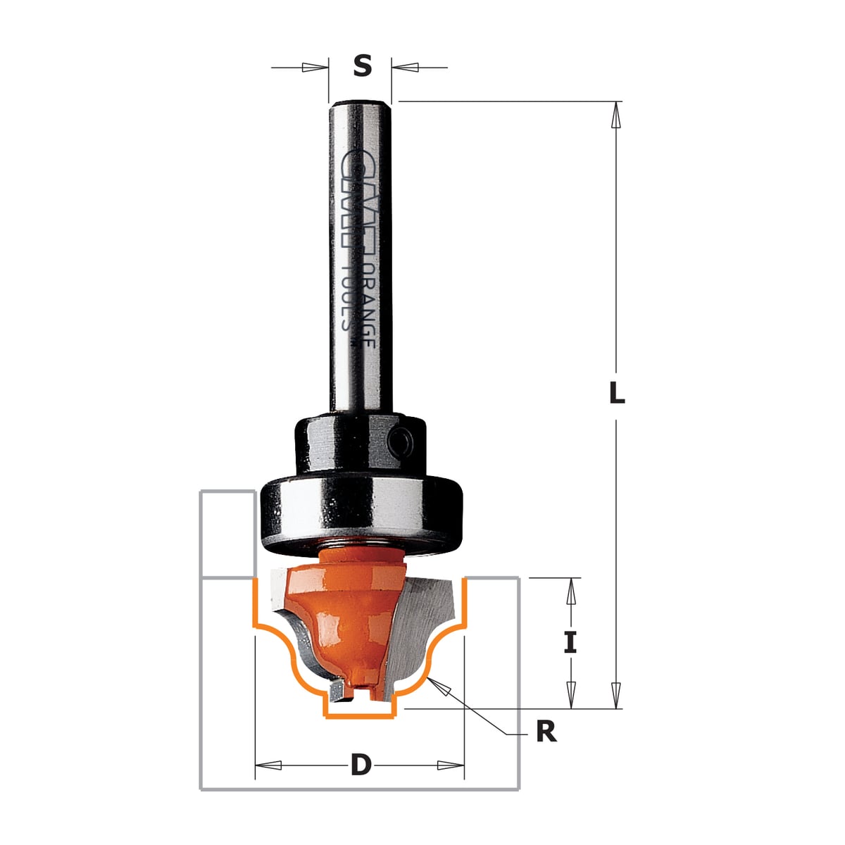 Klassieke profielfrees met kogellager, HW