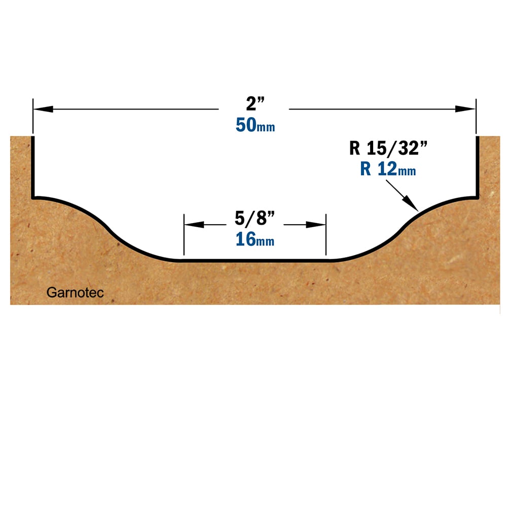 Horizontale bossingfrees zonder kopse lager, HW