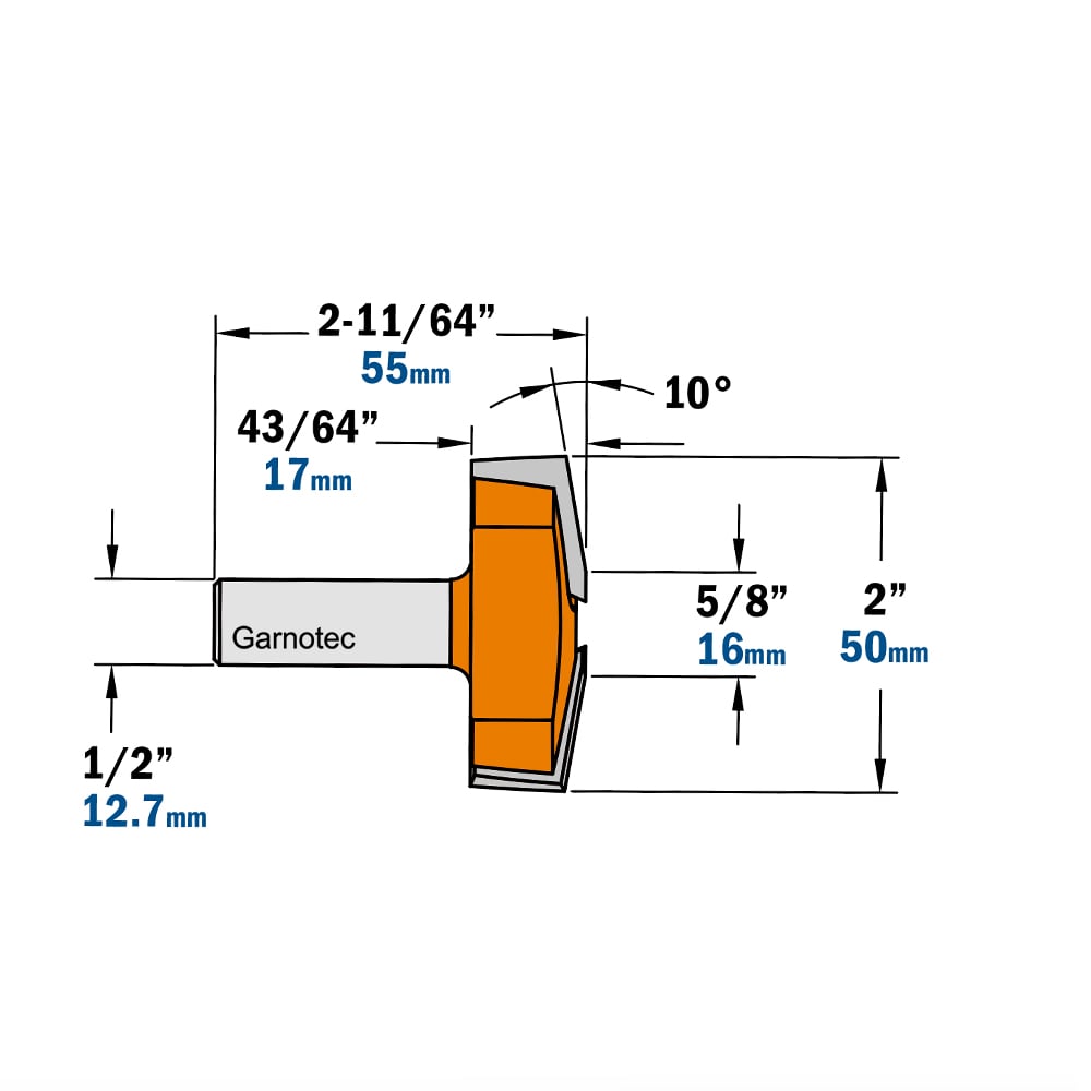 Horizontale bossingfrees zonder kopse lager, HW