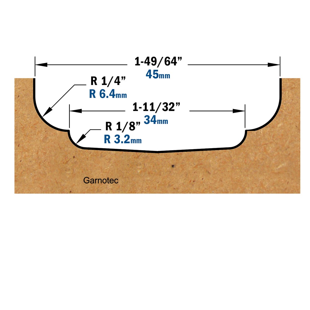 Horizontale bossingfrees zonder kopse lager, HW