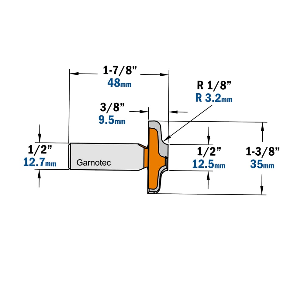 Horizontale bossingfrees zonder kopse lager, HW