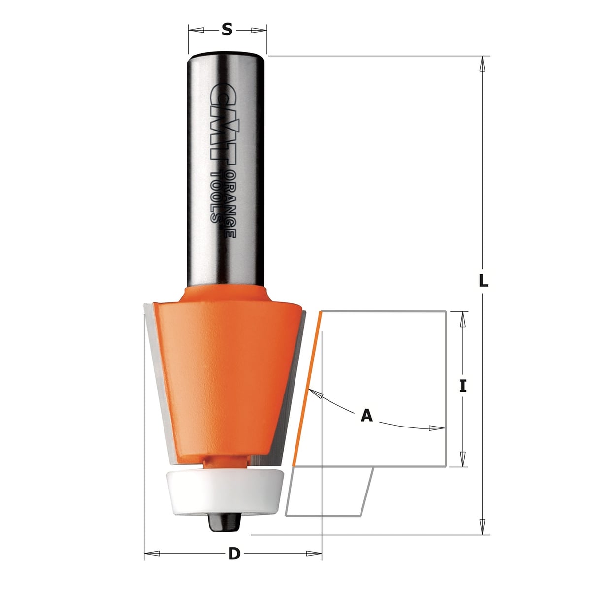 Schuine frees met Delrin kogellager, HW