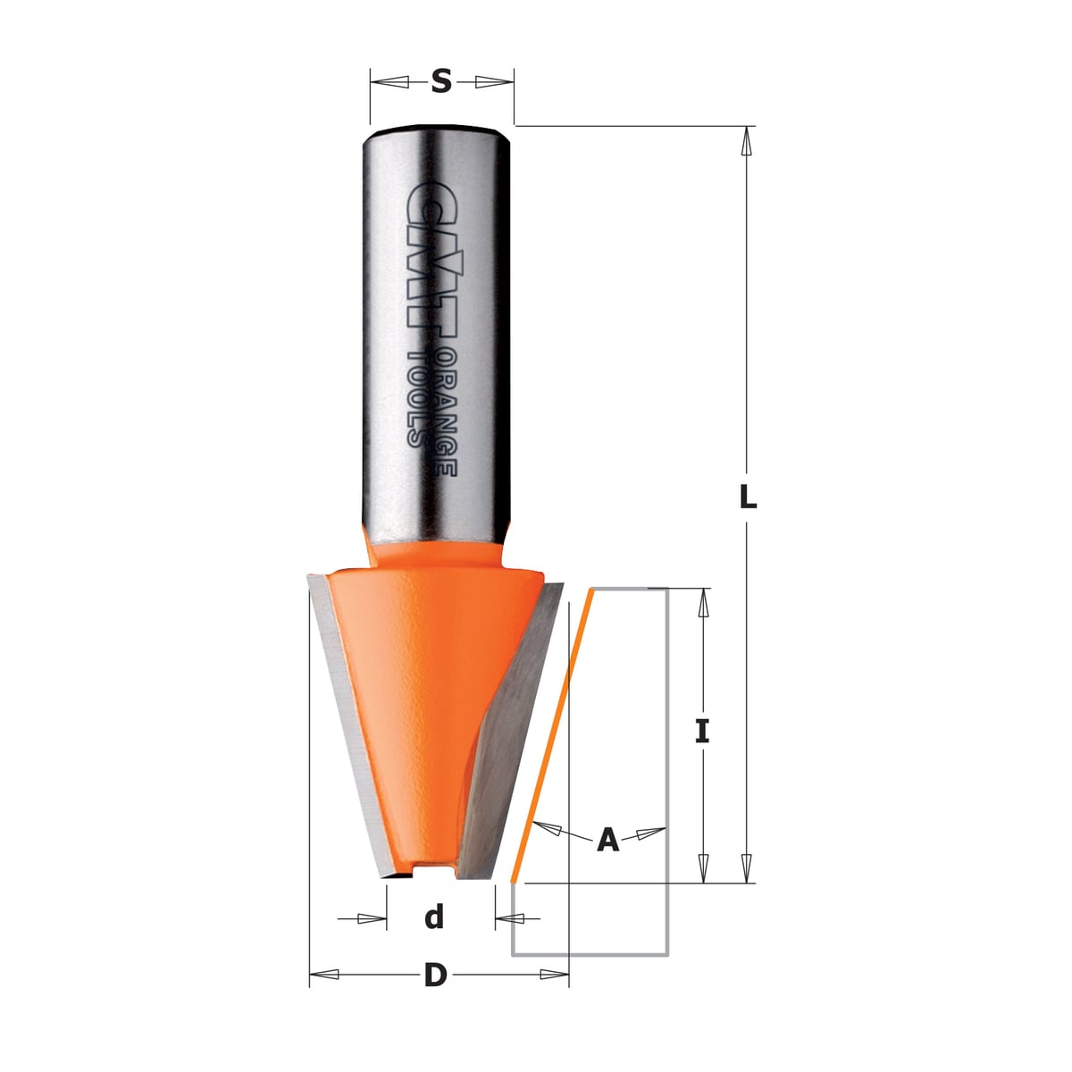 Schuine frees  15° zonder Delrin kogellager, HW