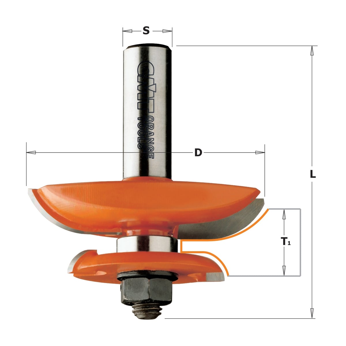 Horizontale bossingfrees met ondersnijmes, HW