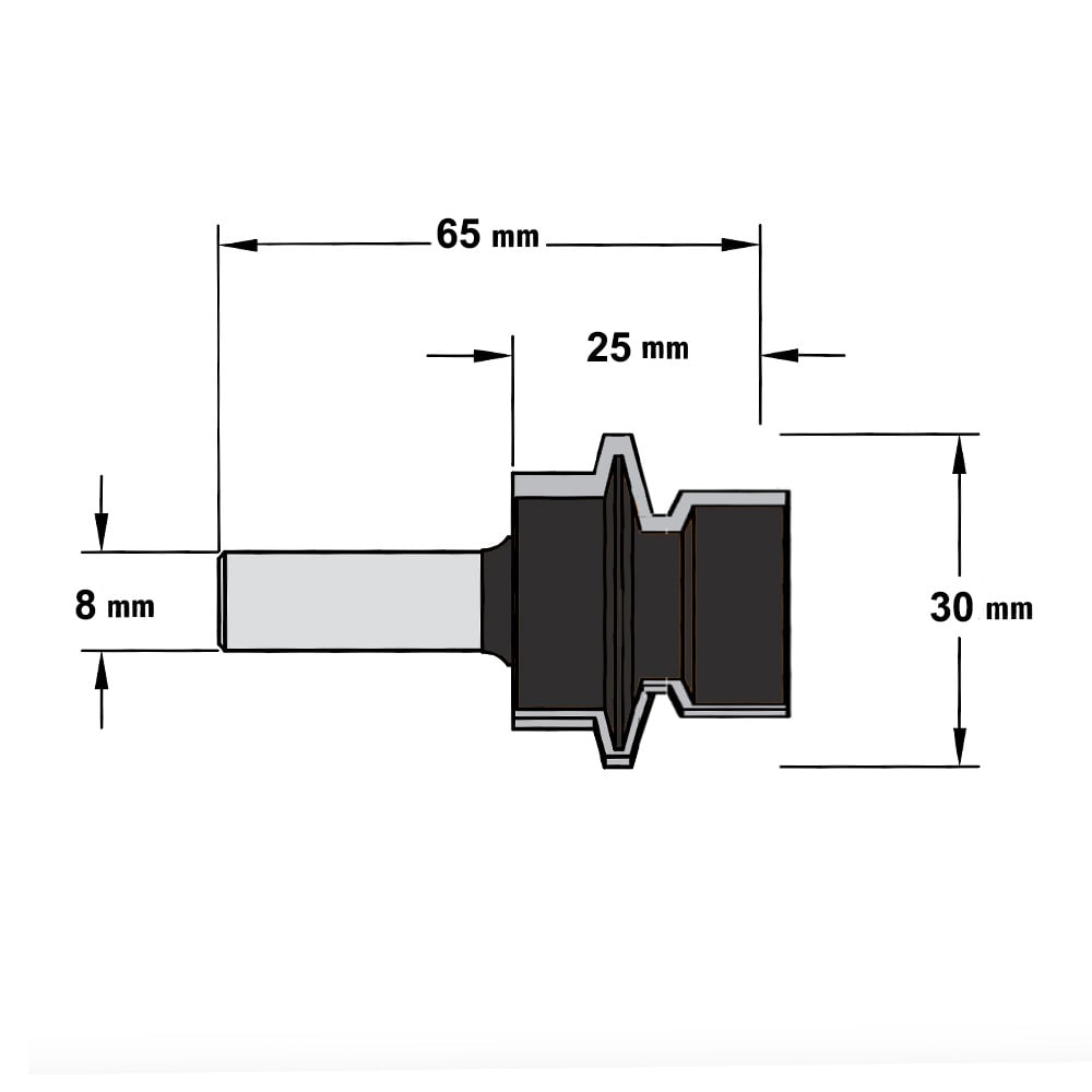 Trapezium verlijmfrees, HW
