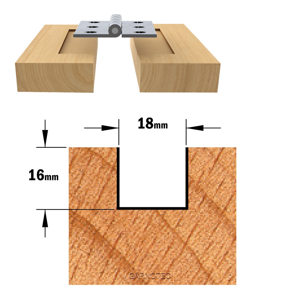 Sponning- en kantenfrees met schuine snijkoppen, HW