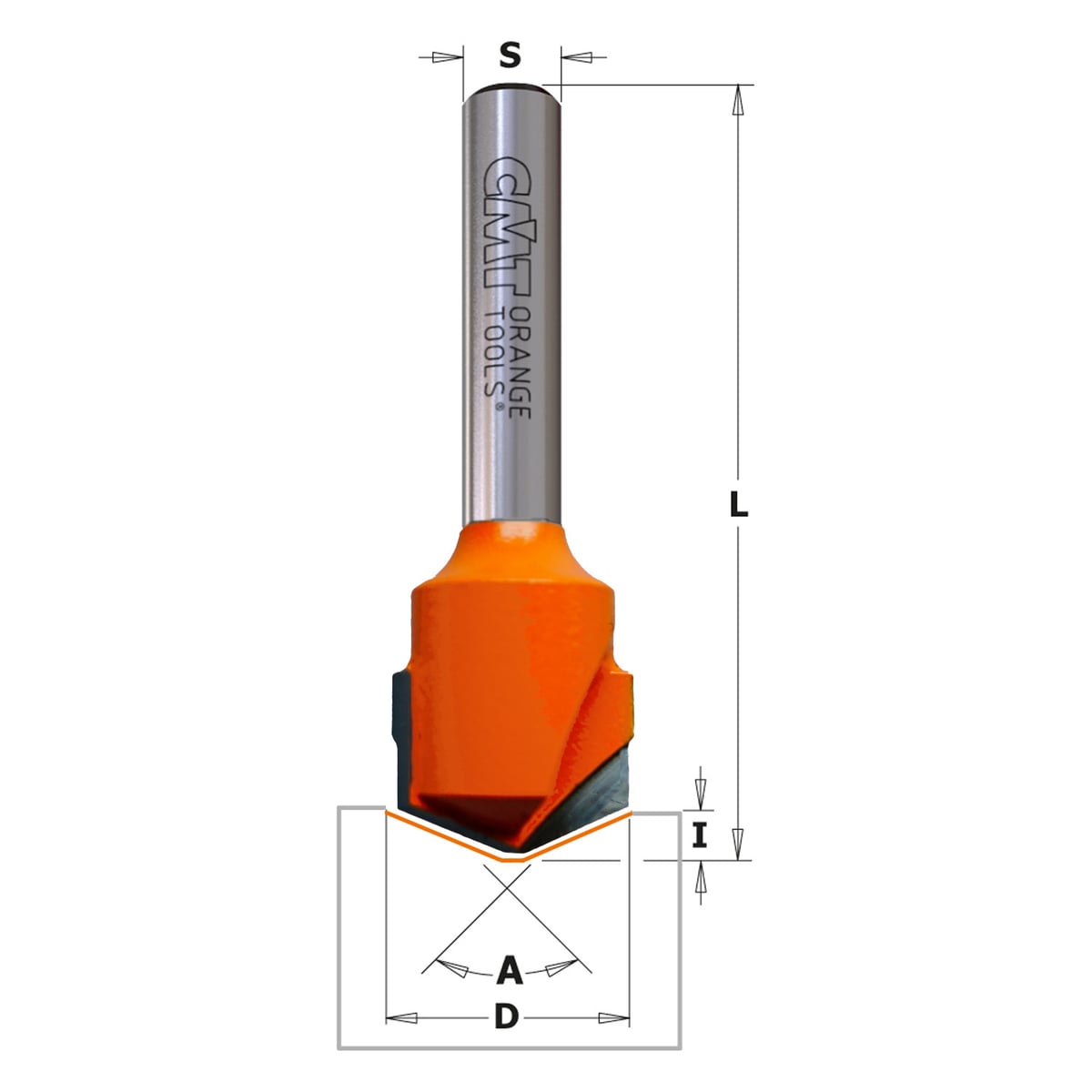 V-groef frees 135° voor alucobond, HW