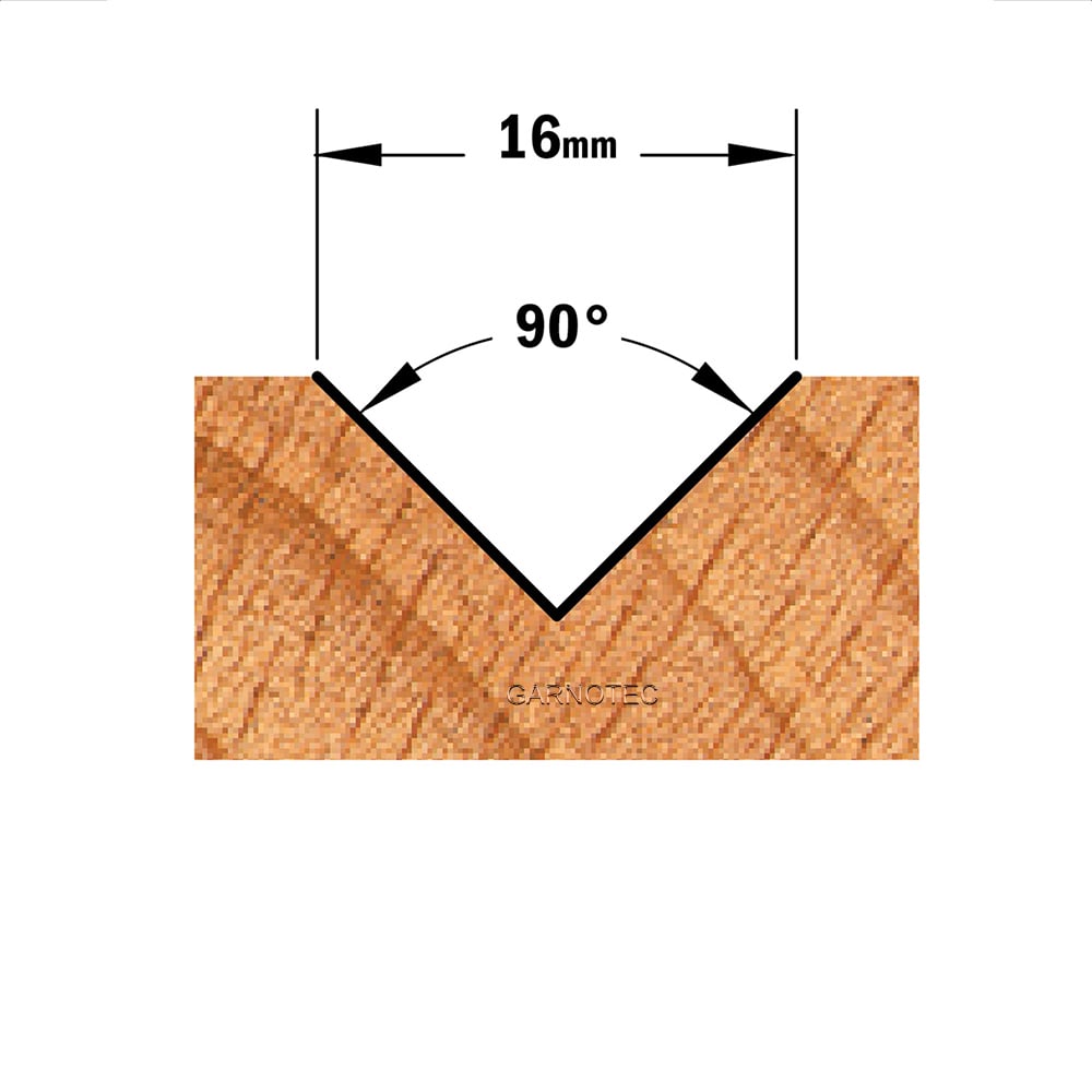 V-groef frees 90°, HW