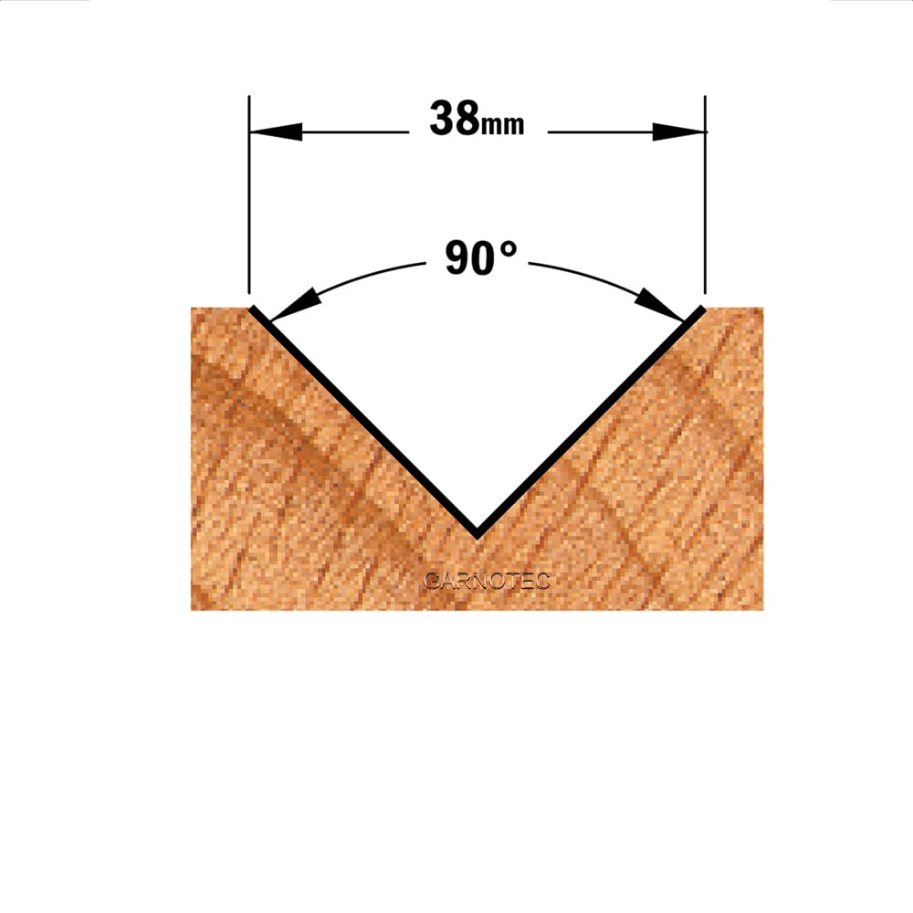 V-groef frees 90° , HW
