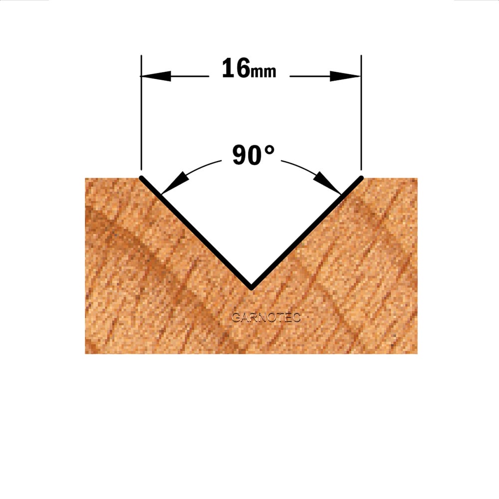 V-groef frees 90°, HW
