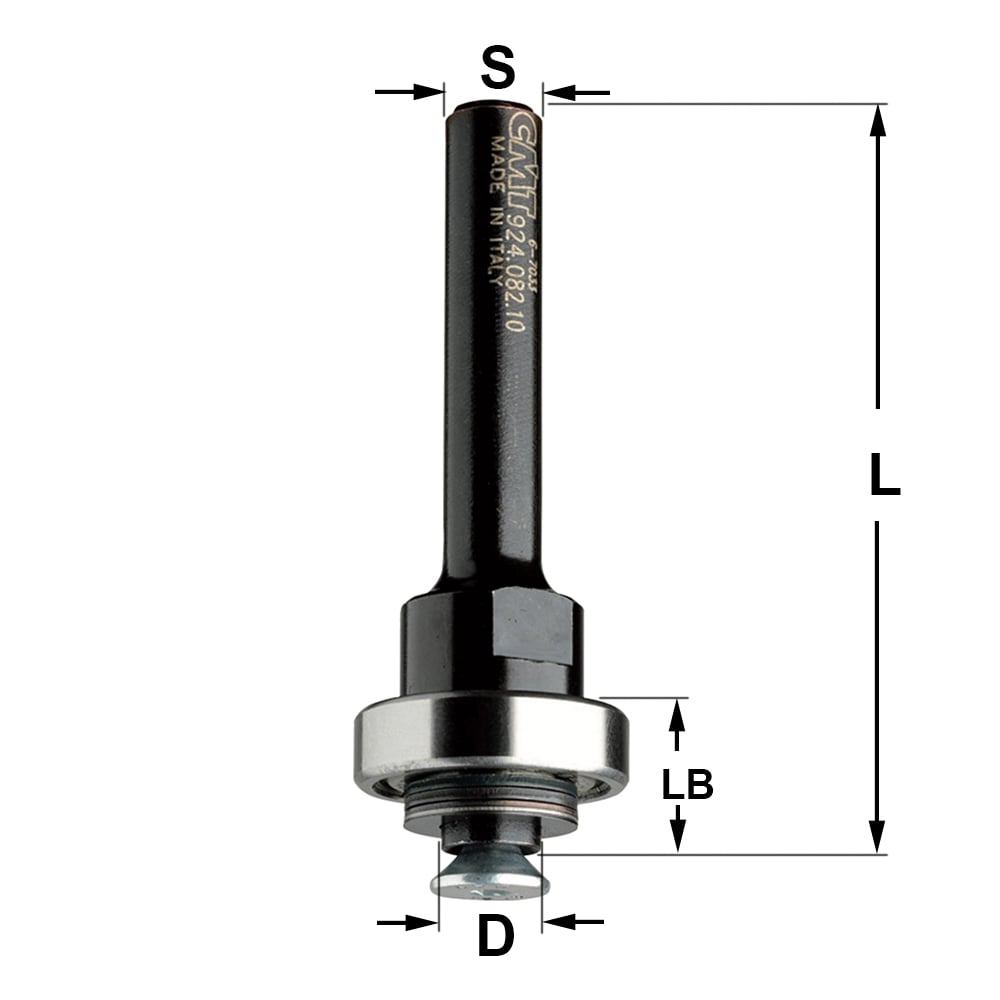 Spindel met kogellager