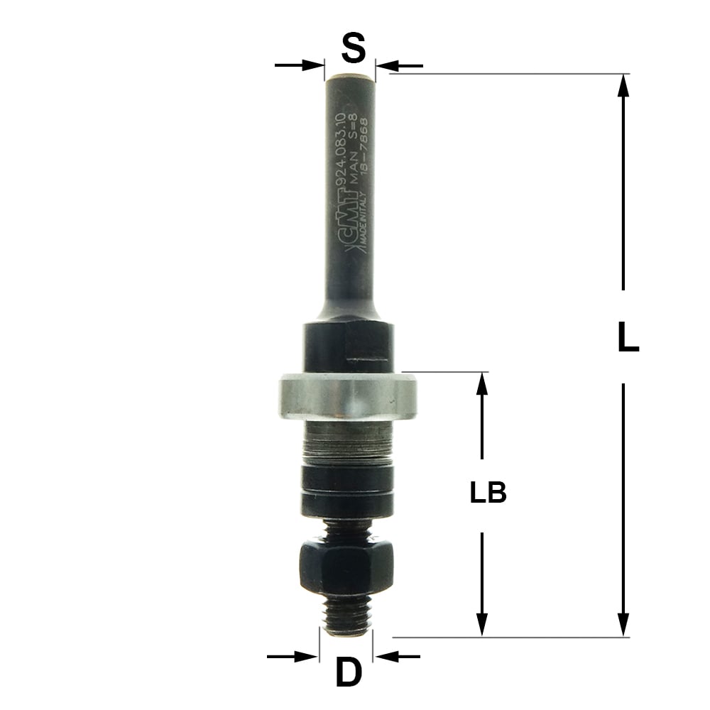 Spindel met kogellager
